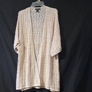 Style & Co. Women's Light Tan And White Cardigan